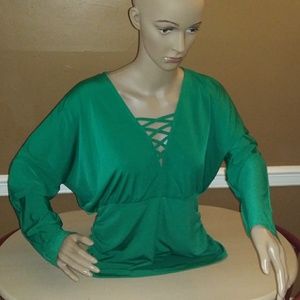 Venus sexy, criss cross front top.